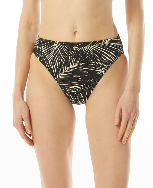 Michael Michael Kors High-Waist Bikini Bottoms, Size Small