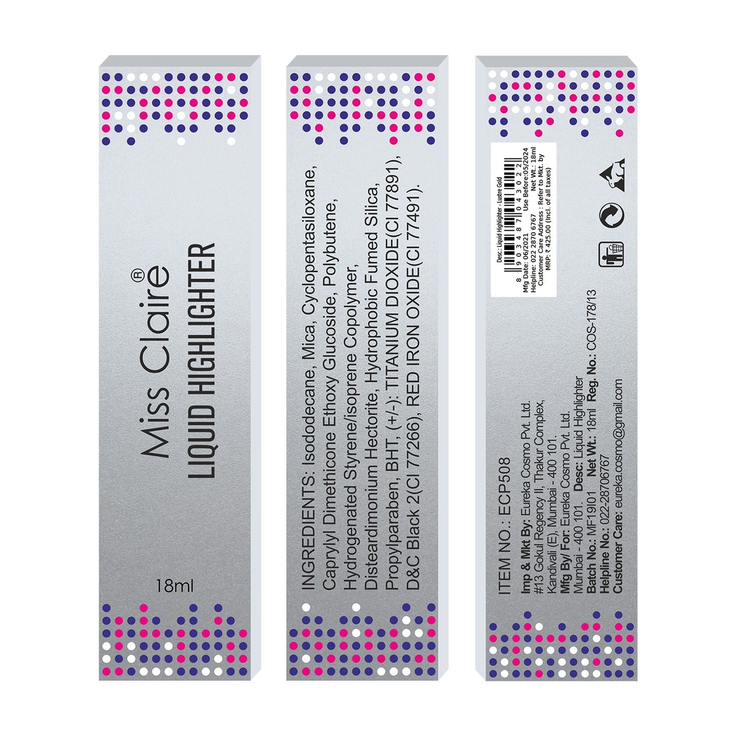 Miss Claire Liquid Highlighter - Lustre Gold