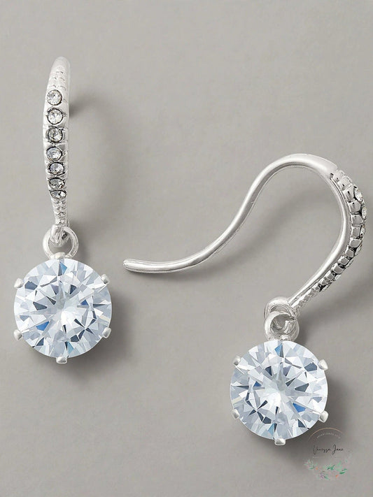 Charter Club Gold-Tone Cubic Zirconia Drop Earrings