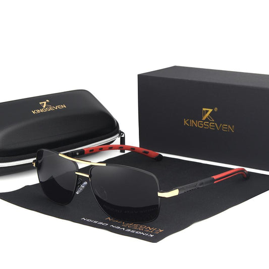Brand Designer Men's Aluminum Magnesium Sun Glasses Polarized Mirror Lens Male Eyewear Sunglasses For Men