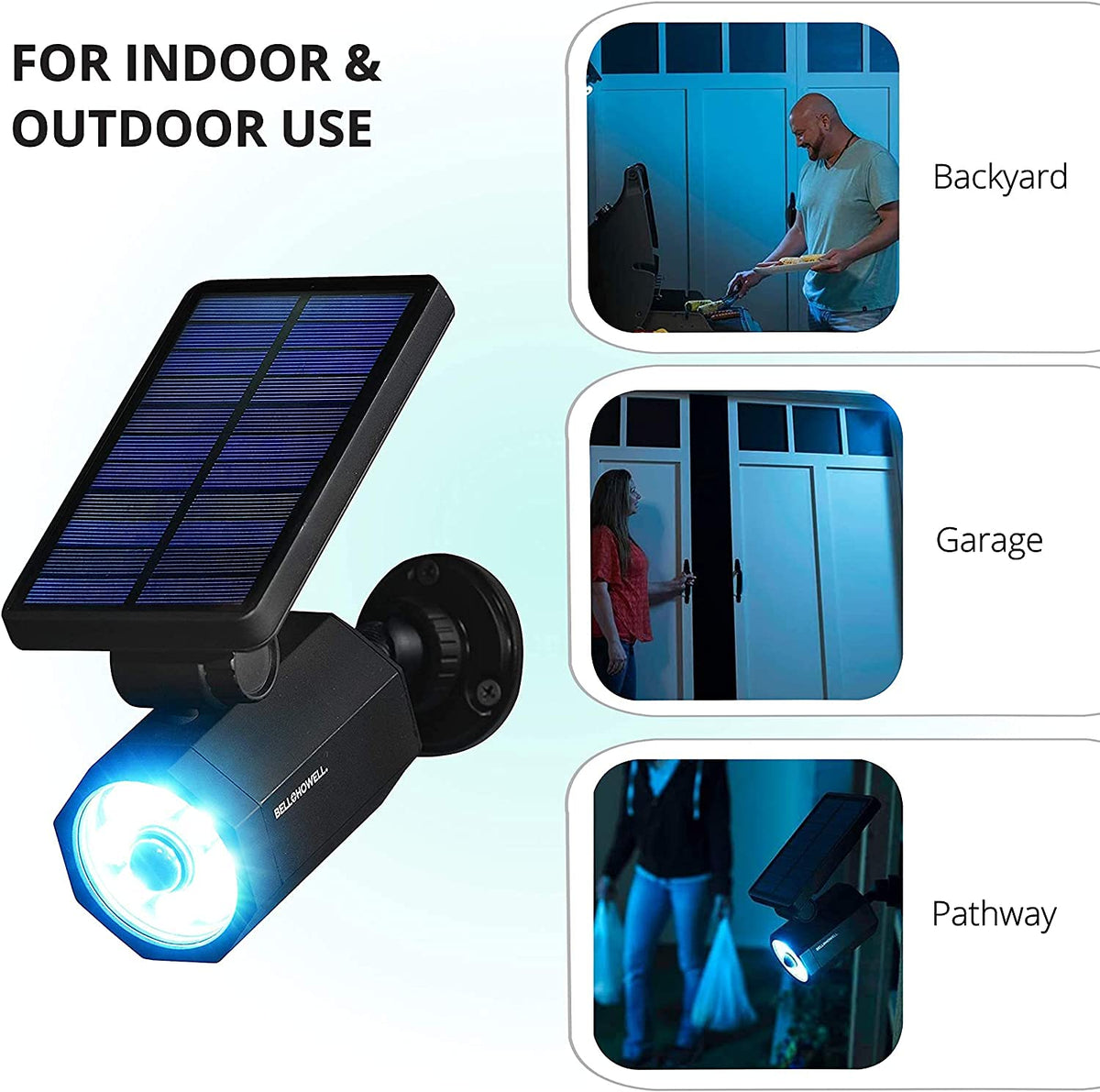 Bell+Howell Bionic Spotlight Solar Motion Lights, 2-Pack