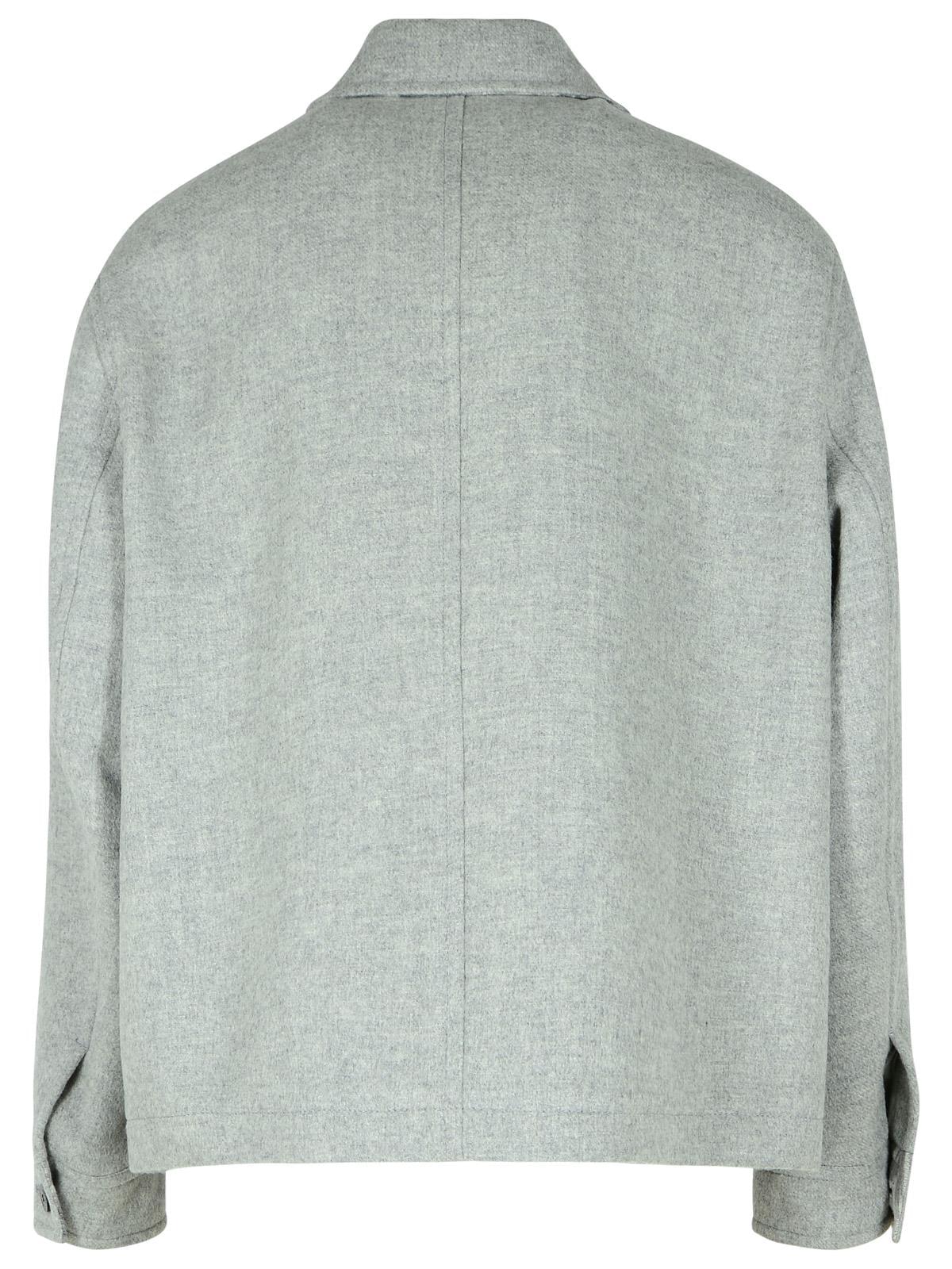 Versace Grey Wool Jacket Men