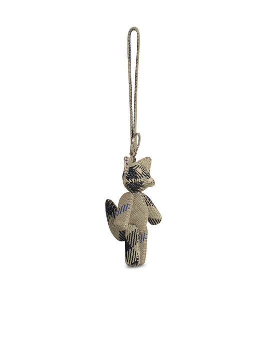 Burberry 'Foxy' Beige Polyamide Keyring Women