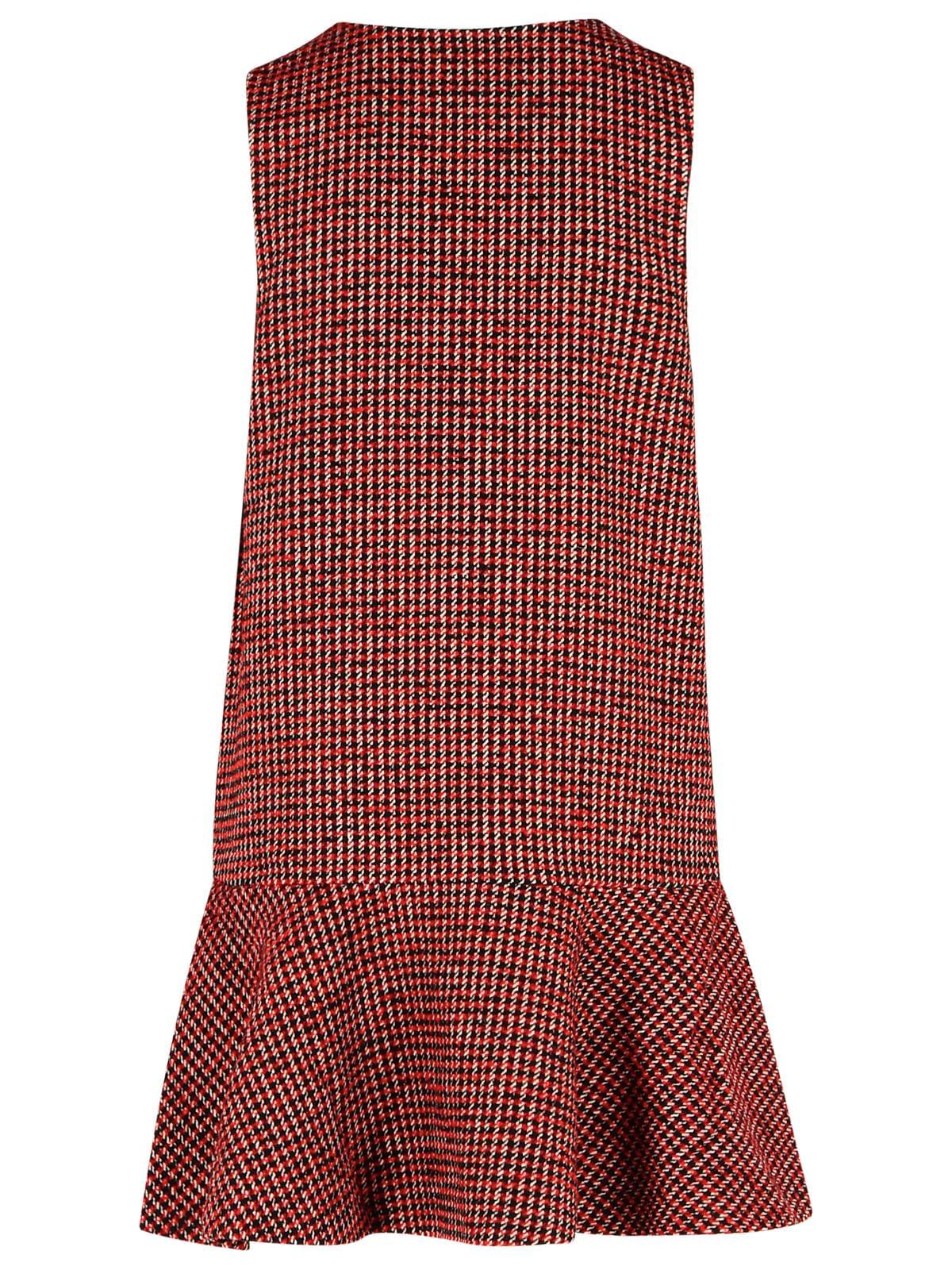 Ganni Red Wool Blend Dress Women