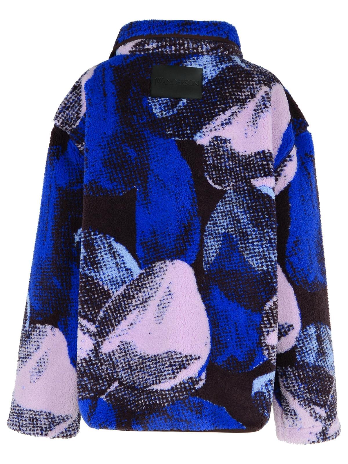 Jw Anderson Blue Polyester Blend Fleece Men