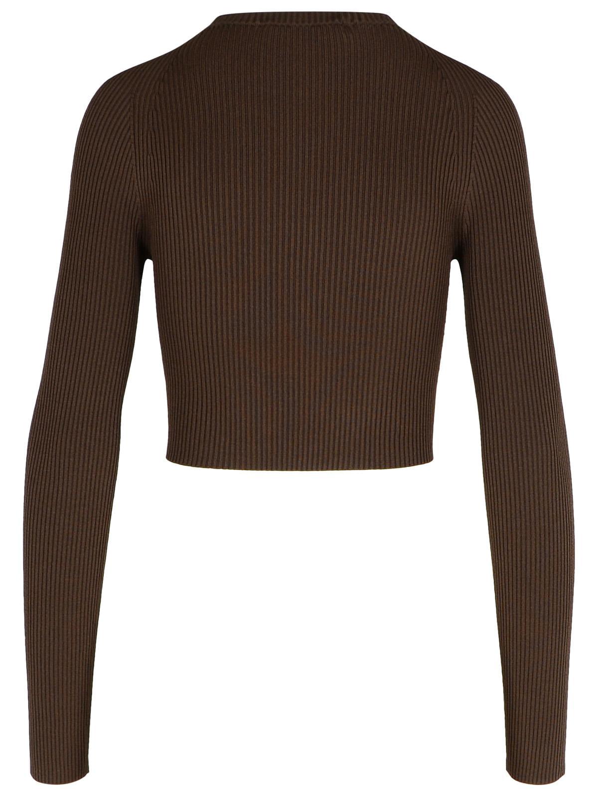 Max Mara 'Ala' Brown Viscose Blend Sweater Women