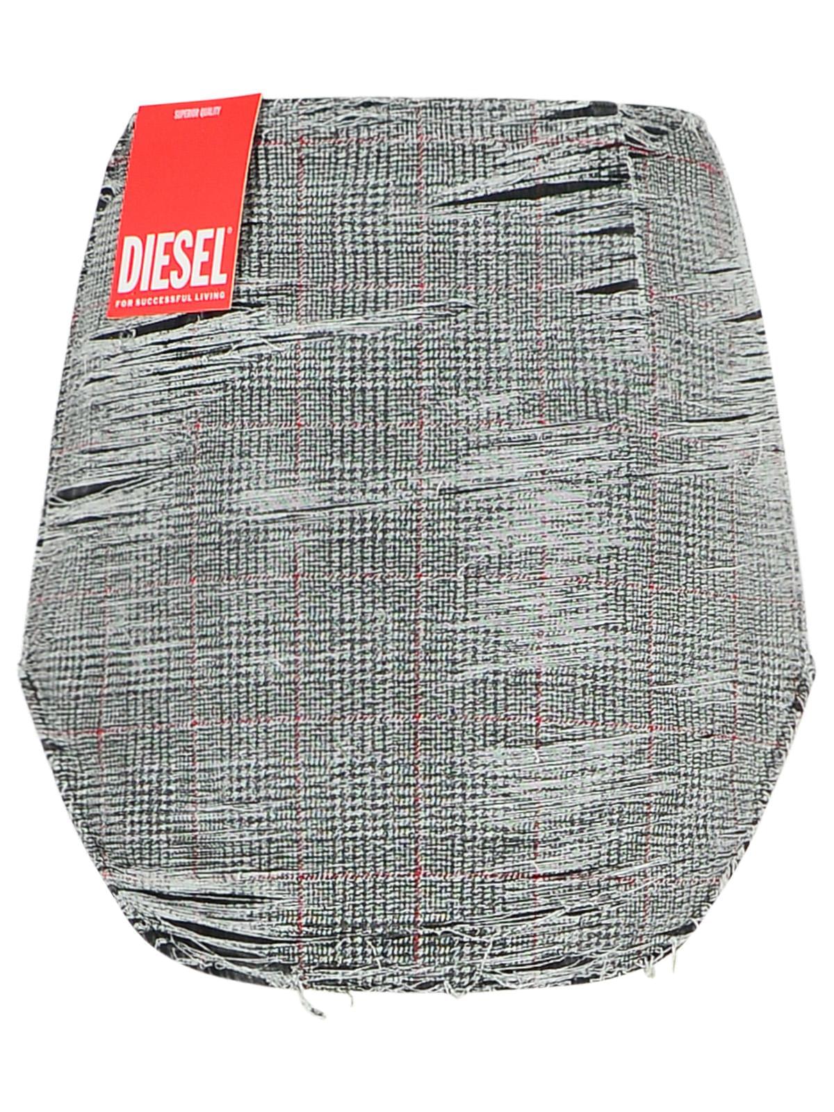 Diesel 'Ada' Grey Cotton Miniskirt Women