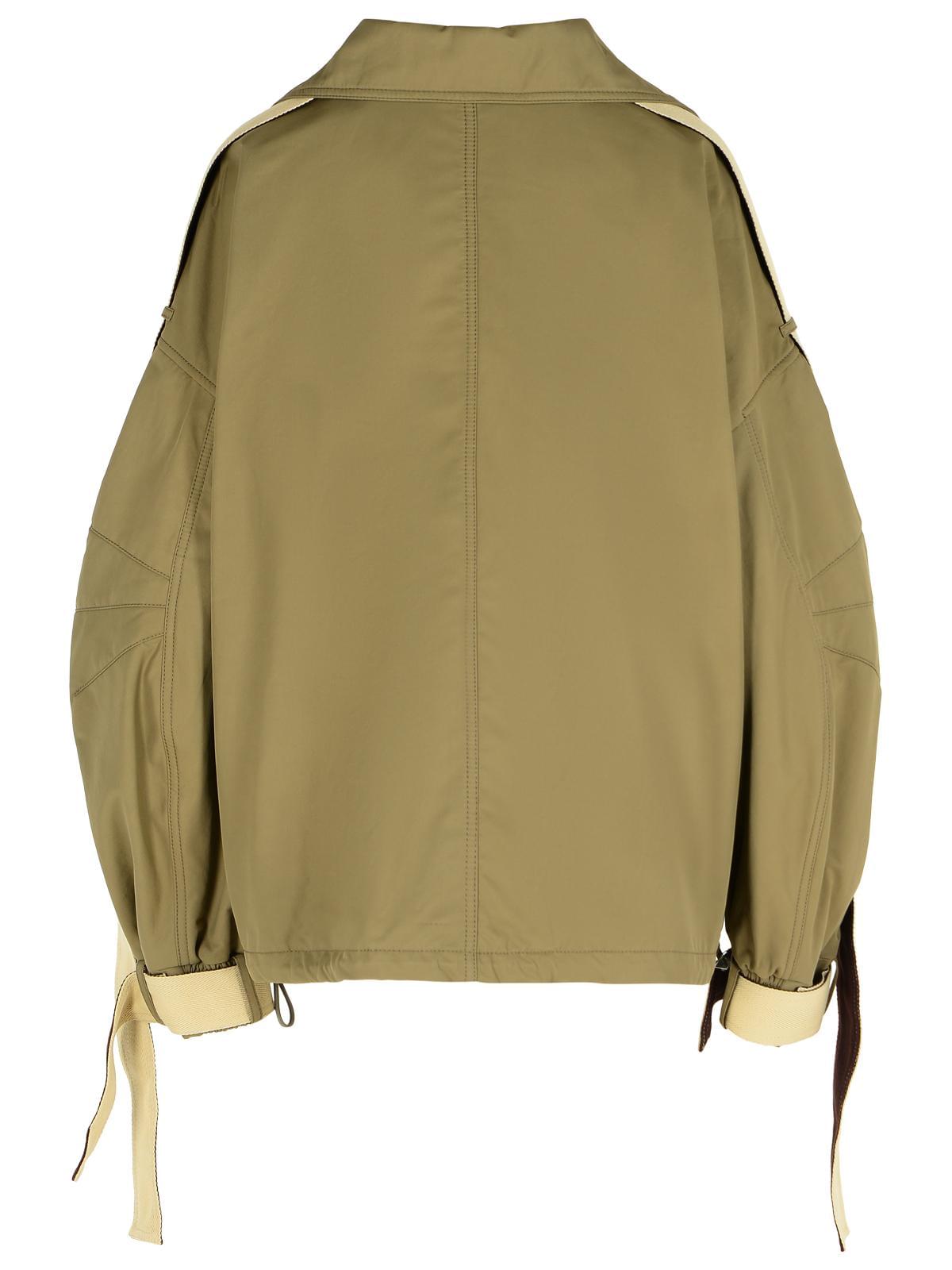 The Attico Green Cotton Blend Jacket Women
