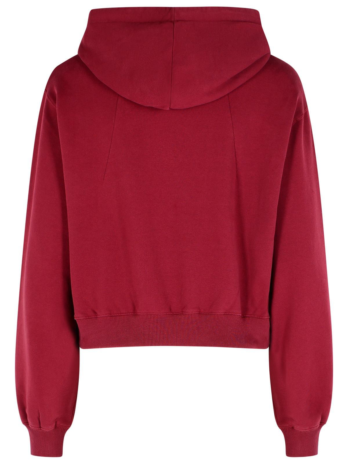 Rotate Burgundy Cotton Sweatshirt Women