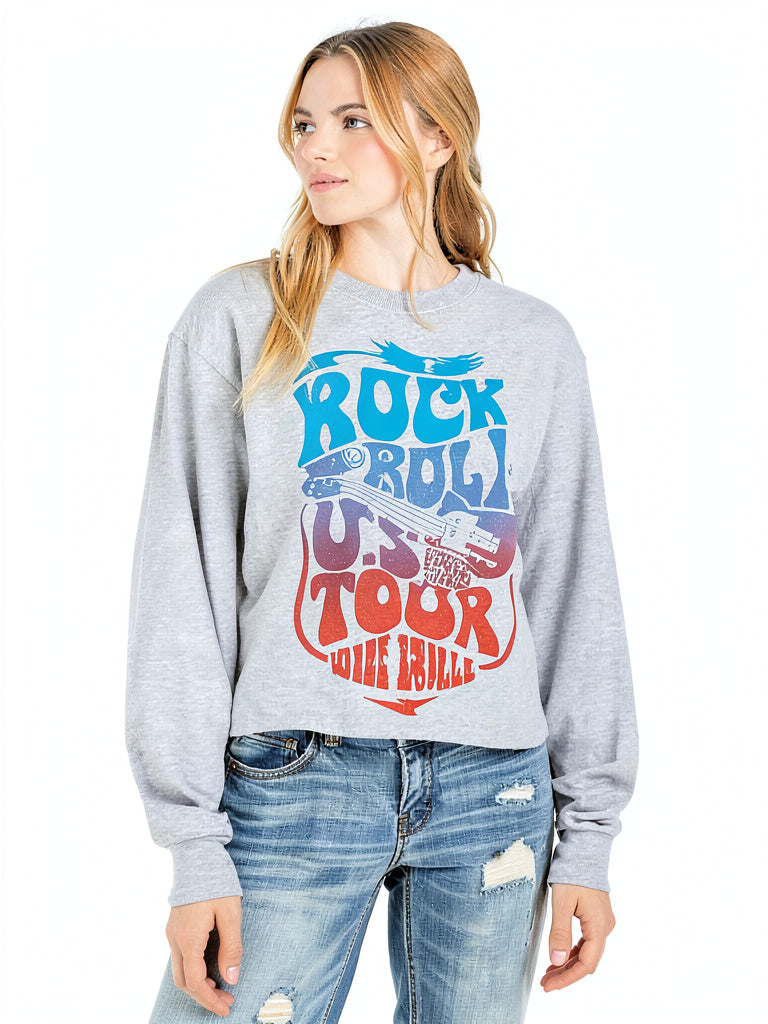 Love Tribe Juniors 1977 Rock N Roll Graphic T Shirt, Size Medium