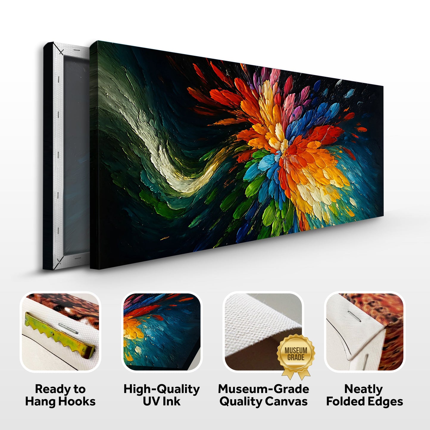 Cosmic Burst Impasto Wall Art