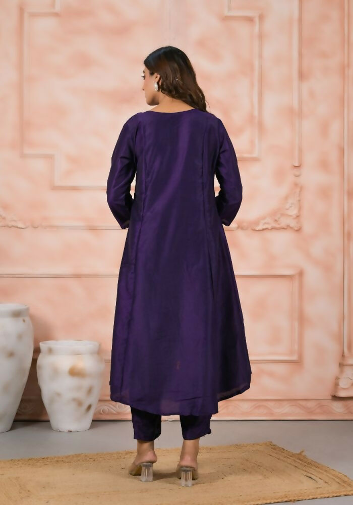 Ethnic Festive Wear Viscose Reyon Blue Stitched Suit With Dupatta - Anbazaar