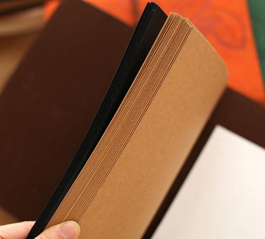 8 Inch PU Leather Vintage Antique Kraft Paper Photo Albums 30 Sheets for Baby Birthday Gifts Leaves Home Decor Young Commemorate Paper Baby Family Scrapbook Albums