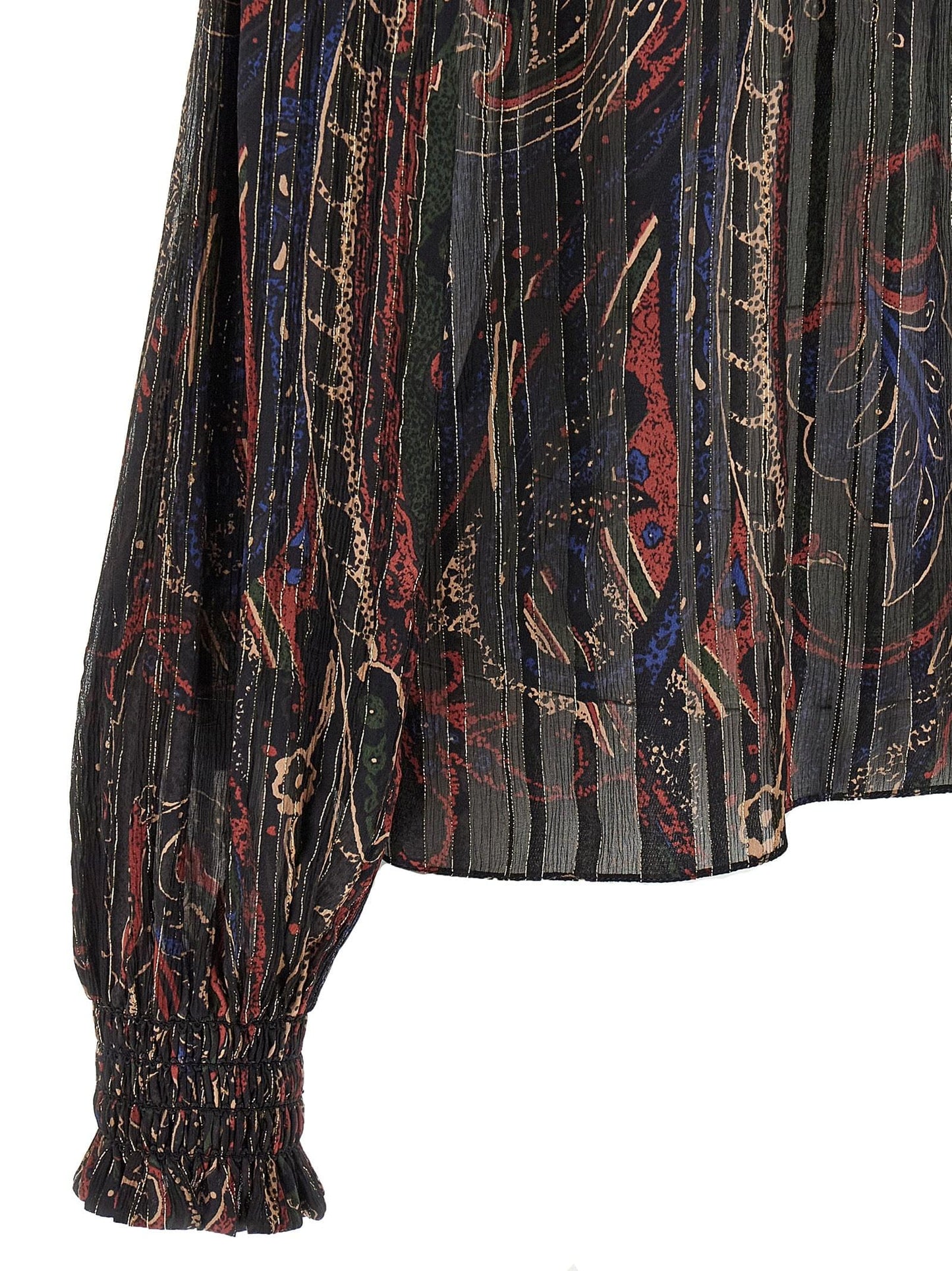 Saint Laurent Women Smock Stitch Blouse