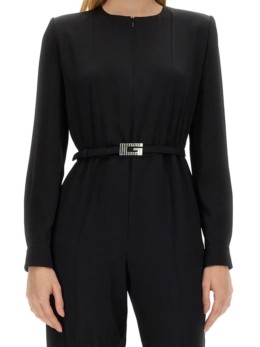 Gucci Women Viscose Jumpsuit With Belt