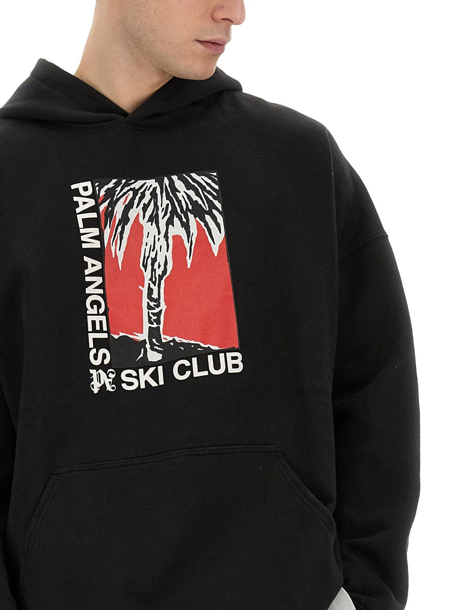 Palm Angels Men Palm Ski Club Print Sweatshirt