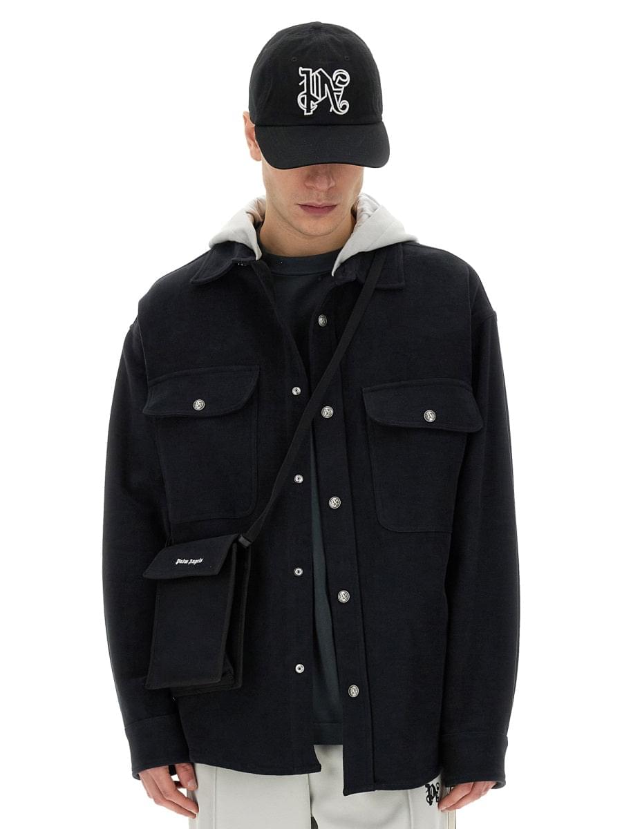 Palm Angels Men Shirt-Jacket With Monogram