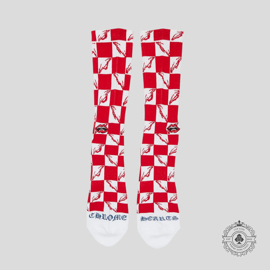 Chrome Hearts 99 Eyes Socks in Red