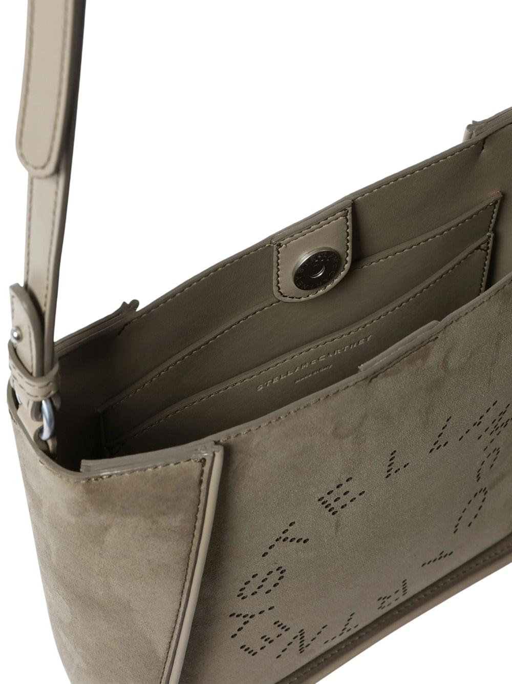 Stella Mccartney Women Alter Suede Shoulder Bag With Piping Details