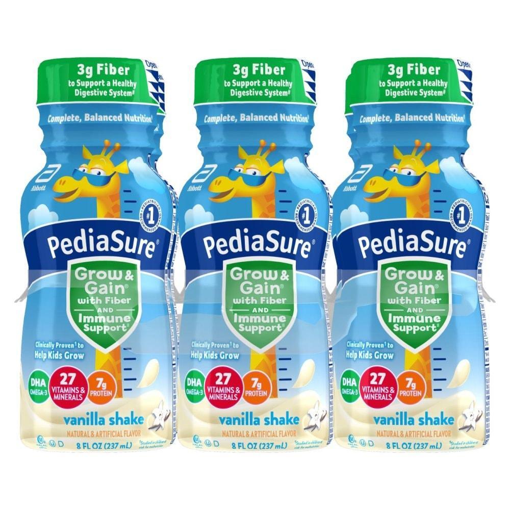 PediaSure Grow & Gain with Fiber Kids' Nutritional Shake, Vanilla - 8 fl oz, 6 Count