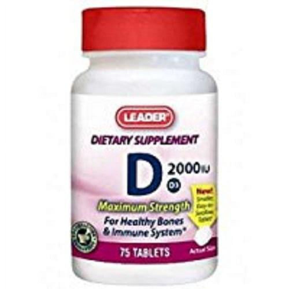 Leader(Tm) Vitamin D3 50 Mcg Tablet 75 Ea