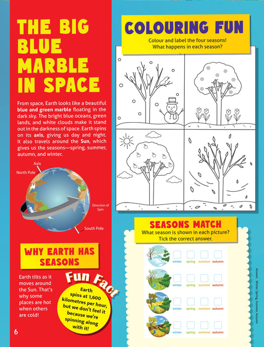 Dreamland Publications Junior Genius: Our Amazing Planets – A Fun-Filled Learning Book for Kids Age 7+ | Discover Earth, Mars, Jupiter & More with Facts, Activities, and Quizzes