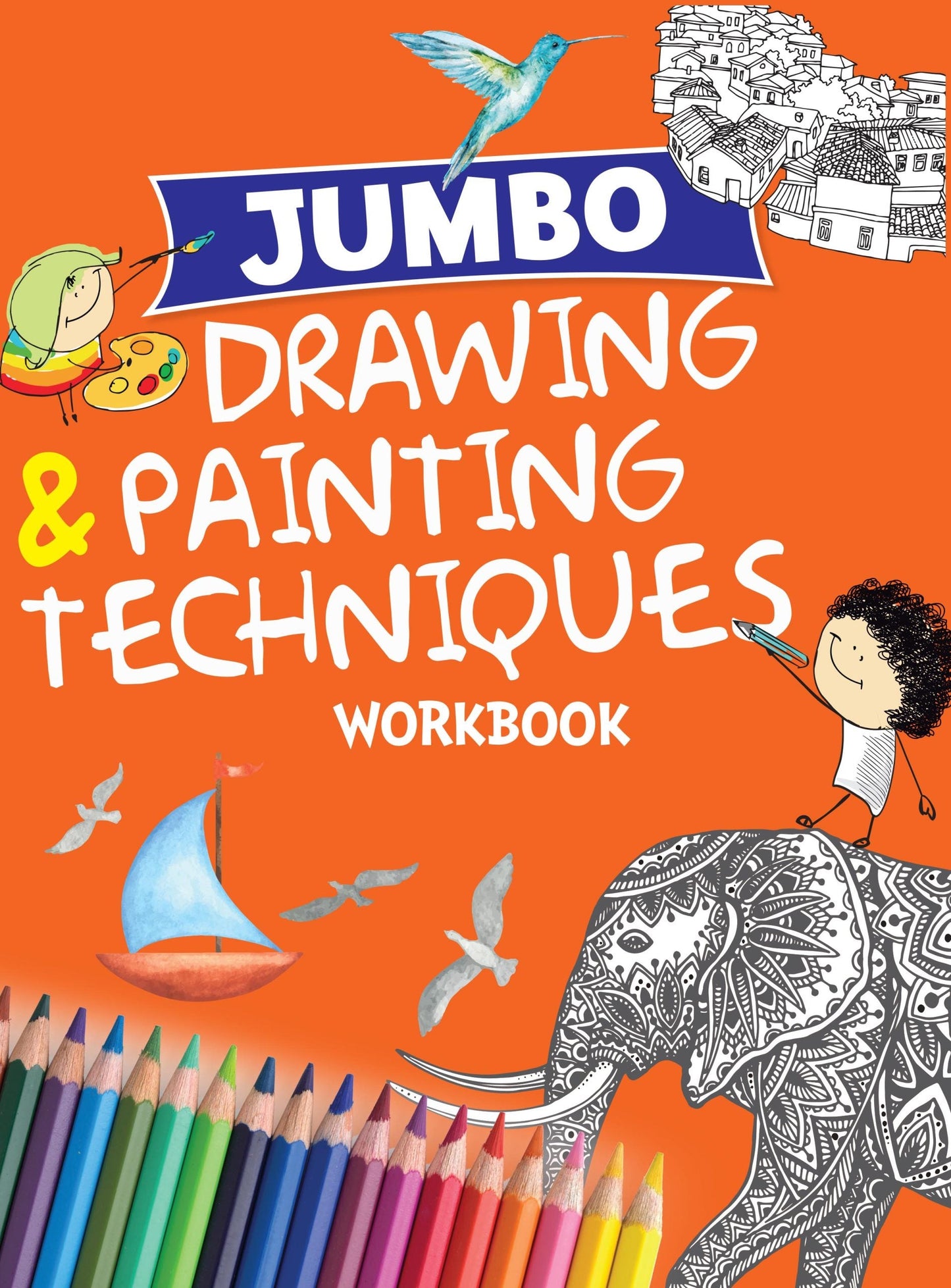 Jumbo Drawing & Painting Techniques Workbook (Binder) - Om Books