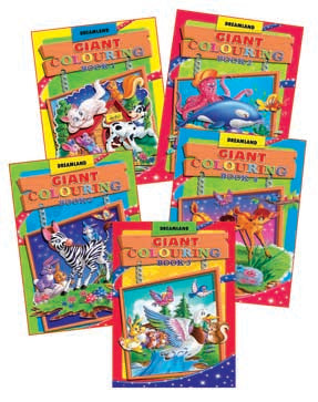 Dreamland Giant Colouring Books - (5 Titles)