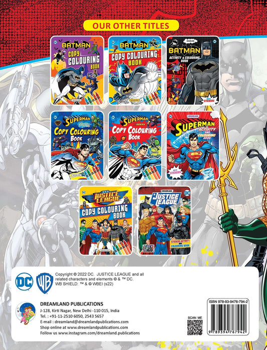 Dreamland Justice League Stickers Activity and Colouring Book