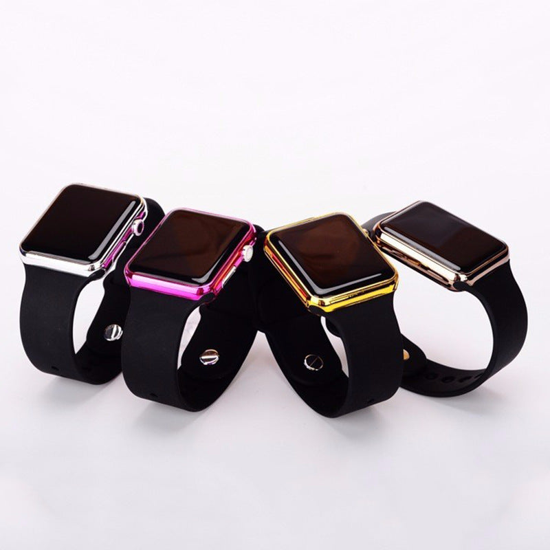 LED Electronic Sport Silicone Kids Watch Fashion Casual Outdoor Digital Display Watches Simple Kids Digital Watch Sport Led Simply Stylish Electronic Digital Wrist Watches For Women Ladies Teens Girls