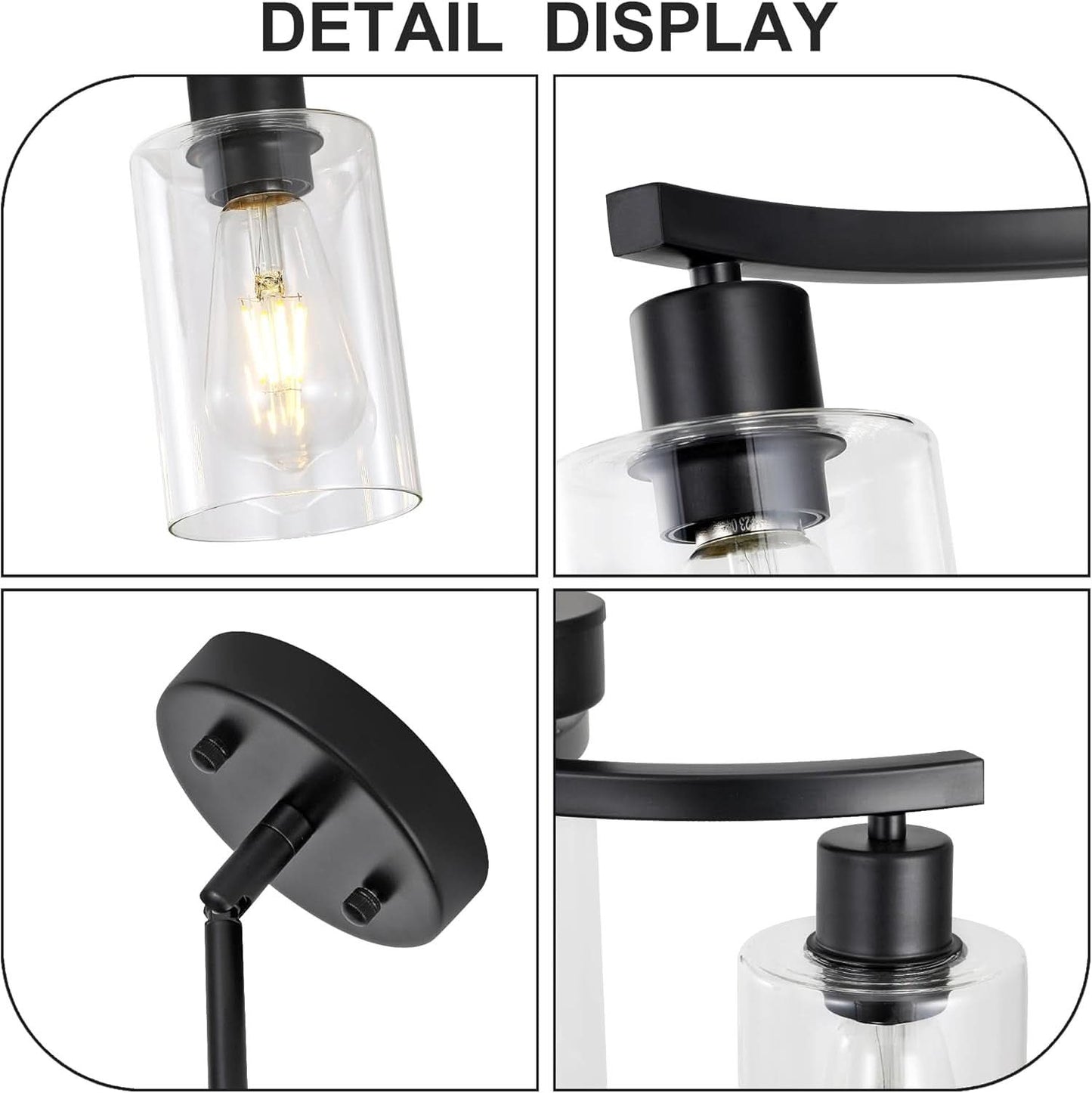 Three Light Black Dining Chandeliers For Kitchen Island