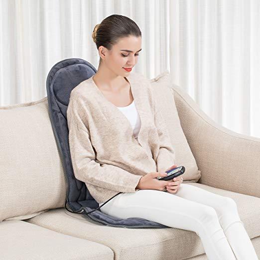 Snailax 6 Motor Vibrating Seat Cushion with Heat & Vibration Massager