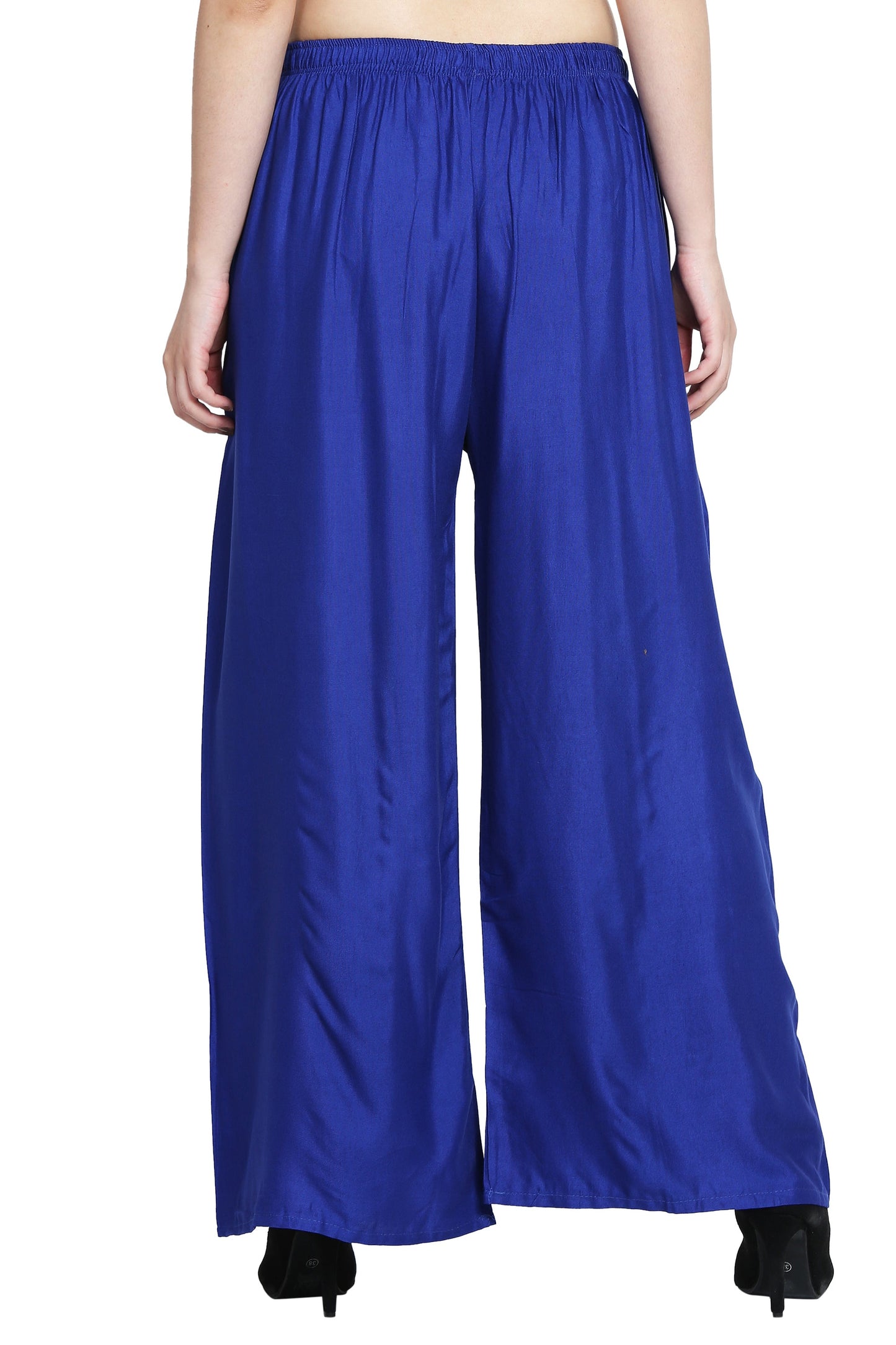 PAVONINE Royal Blue Color Rayon Fabric Half Flared Sharara For Women