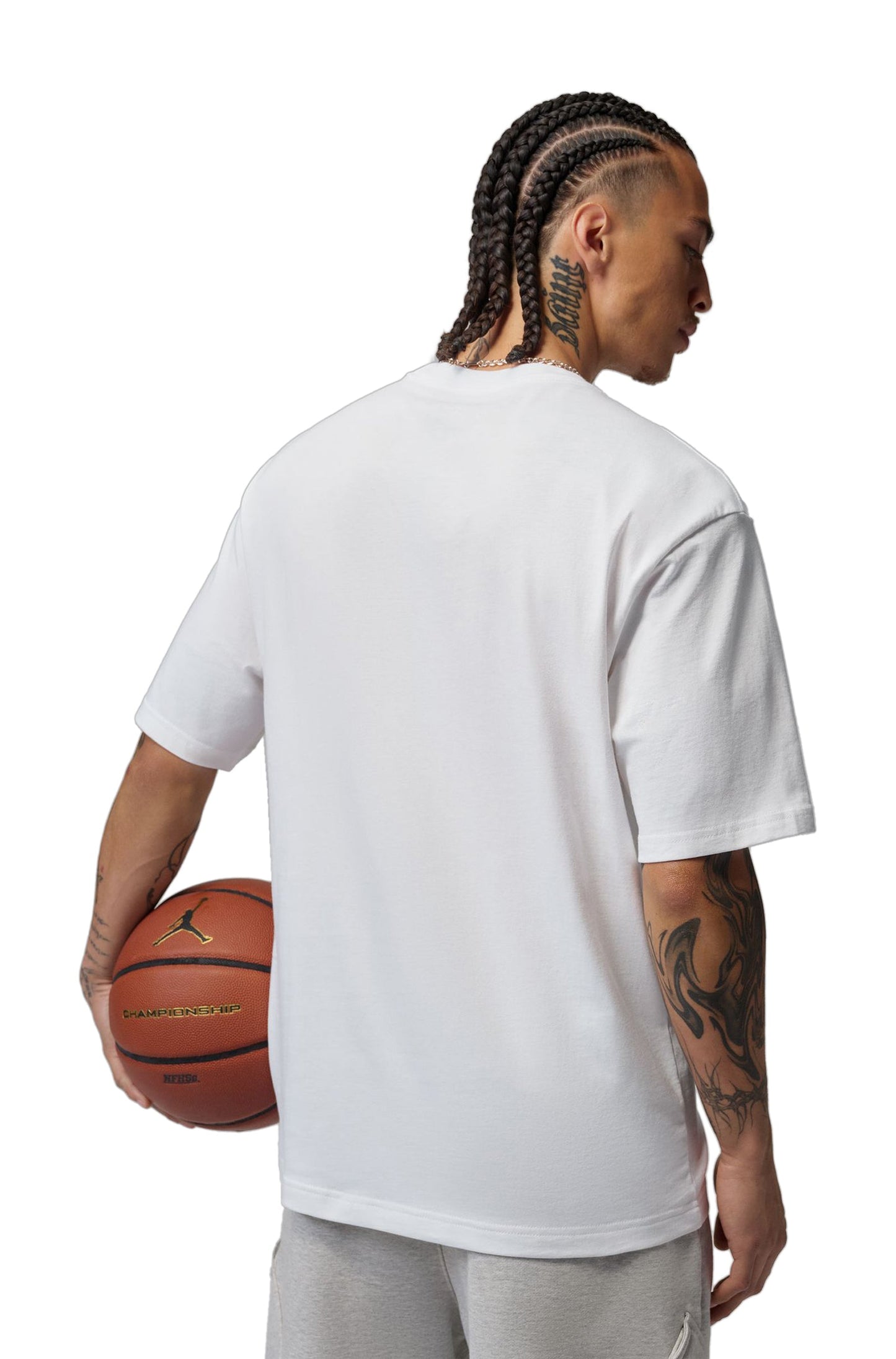 Air Jordan Mens World Best Tee - White/University Red