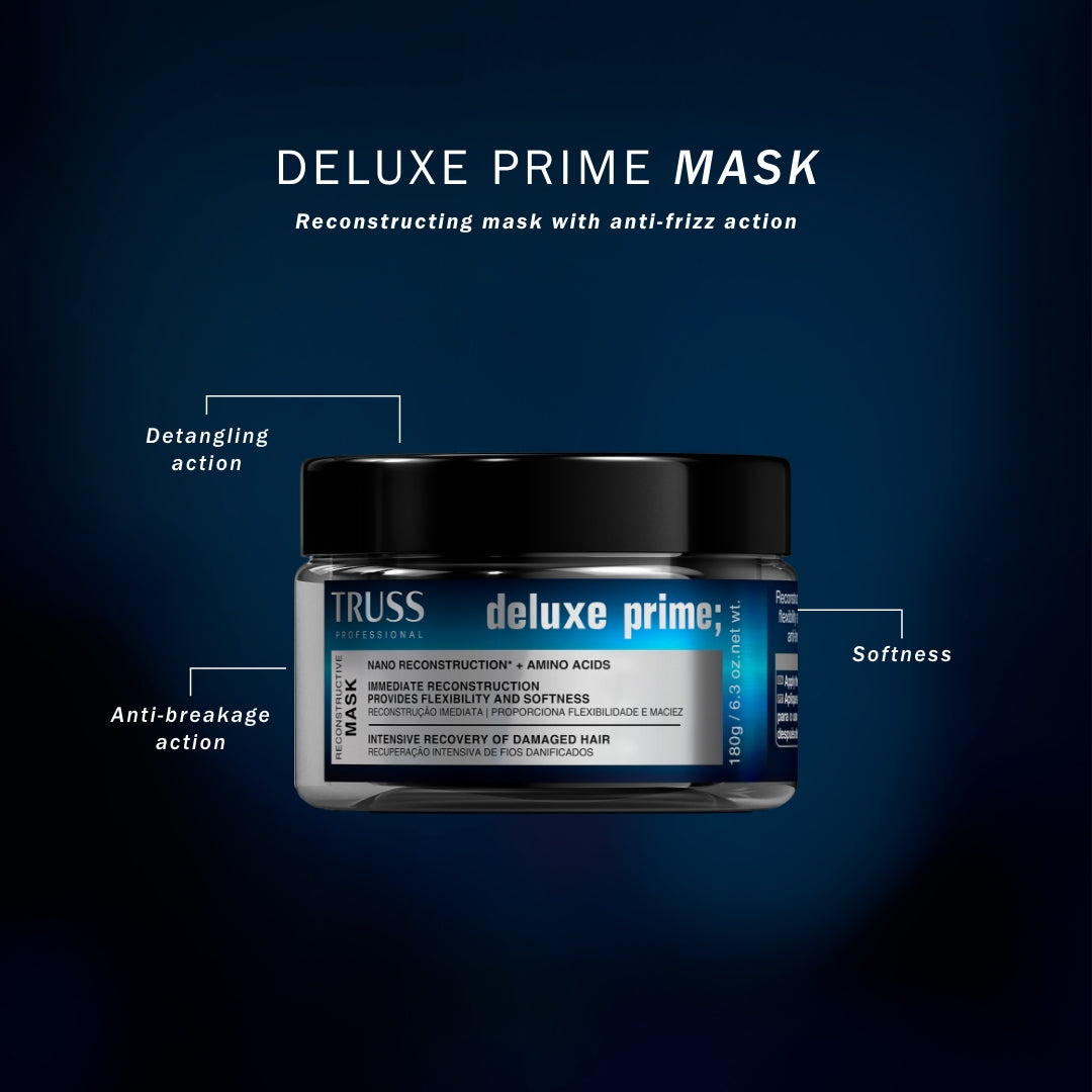 Truss Deluxe Prime+ Deep Conditioning Hair Mask – Anti-Frizz & Anti-Breakage Repair for Dry, Damaged Hair, 6.35 oz