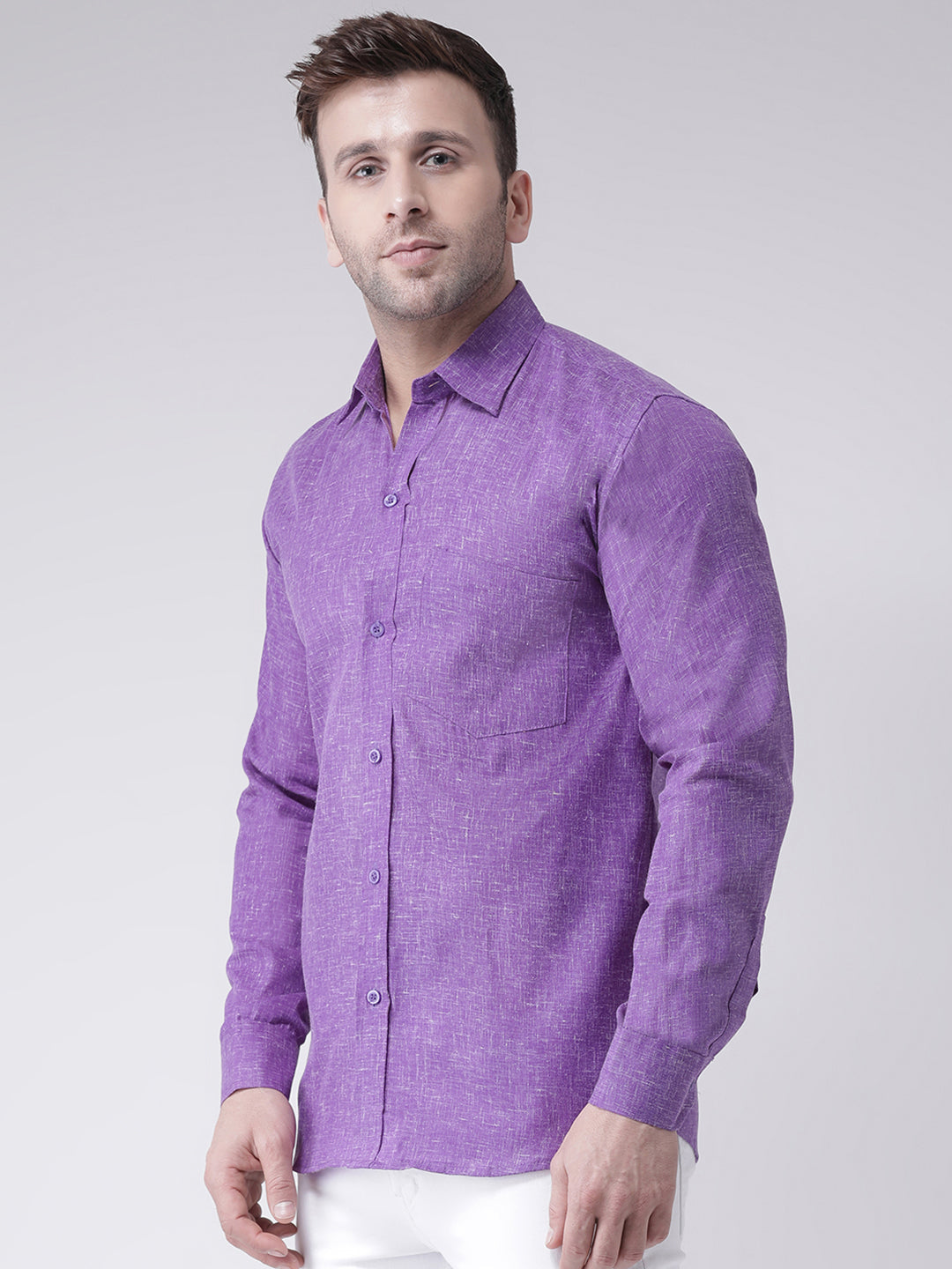 RIAG Purple Men's Full Sleeves Shirt