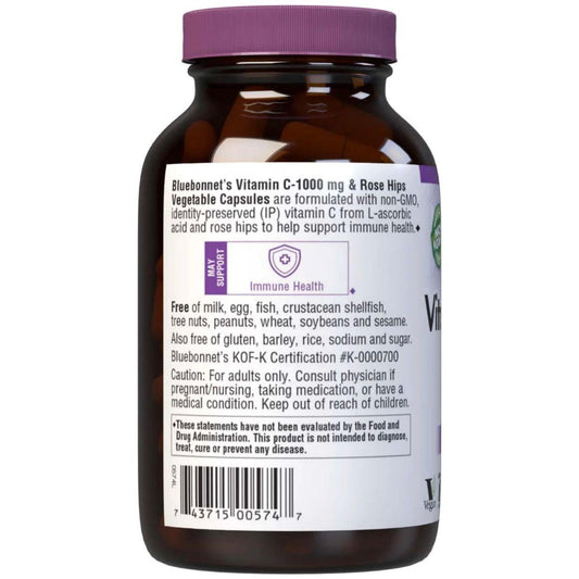 BlueBonnet Vitamin Plus Rosehips C 1000 mg, 90 Vegetable Capsules