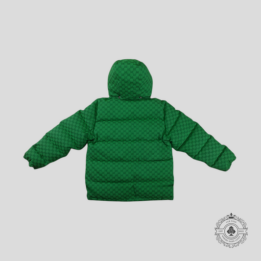 Gucci X The North Face Down Coat in Green