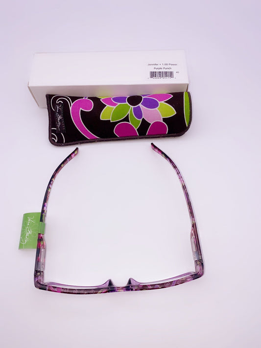 Vera Bradley Jennifer Eyeglasses + 1.00 With Power Purple Punch
