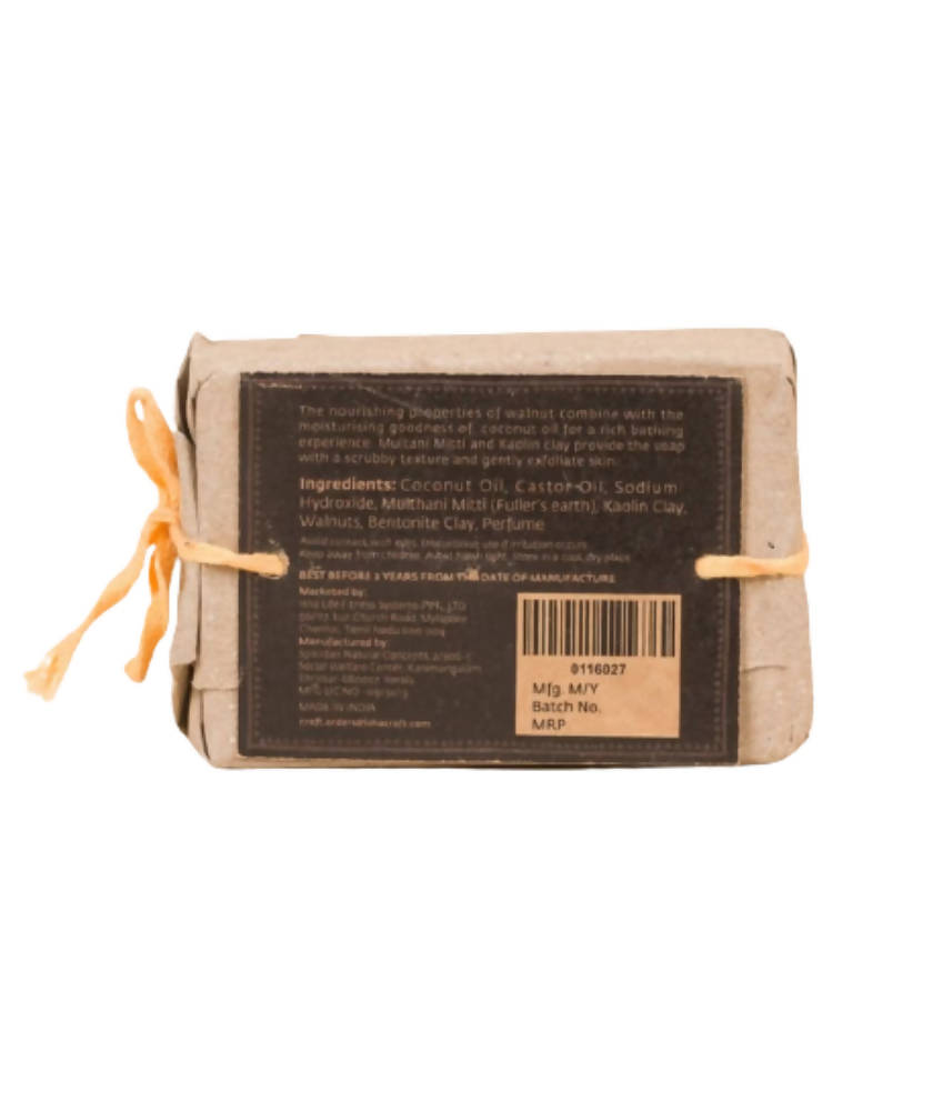 Isha Life Multani Mitti Walnut Soap (Paraben & SLES Free)