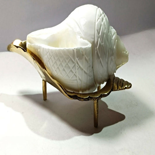 Brass Jal Shankha With Stand