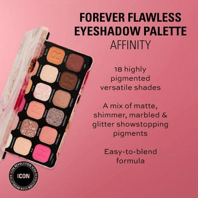 Makeup Revolution Forever Flawless Eyeshadow Palette Affinity 0.03oz - Imperfect Container