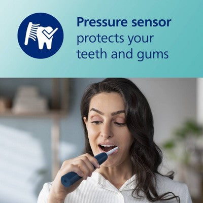 Philips Sonicare 4100 Plaque Control Rechargeable Electric Toothbrush HX3689/22 Navy - Imperfect Box