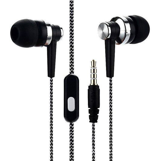 STEVVEX In-ear Braided Wiring Cord Universal Music Subwoofer Earphone Wheat Wire Earphone For Smart Phone and Android Mobile Phone
