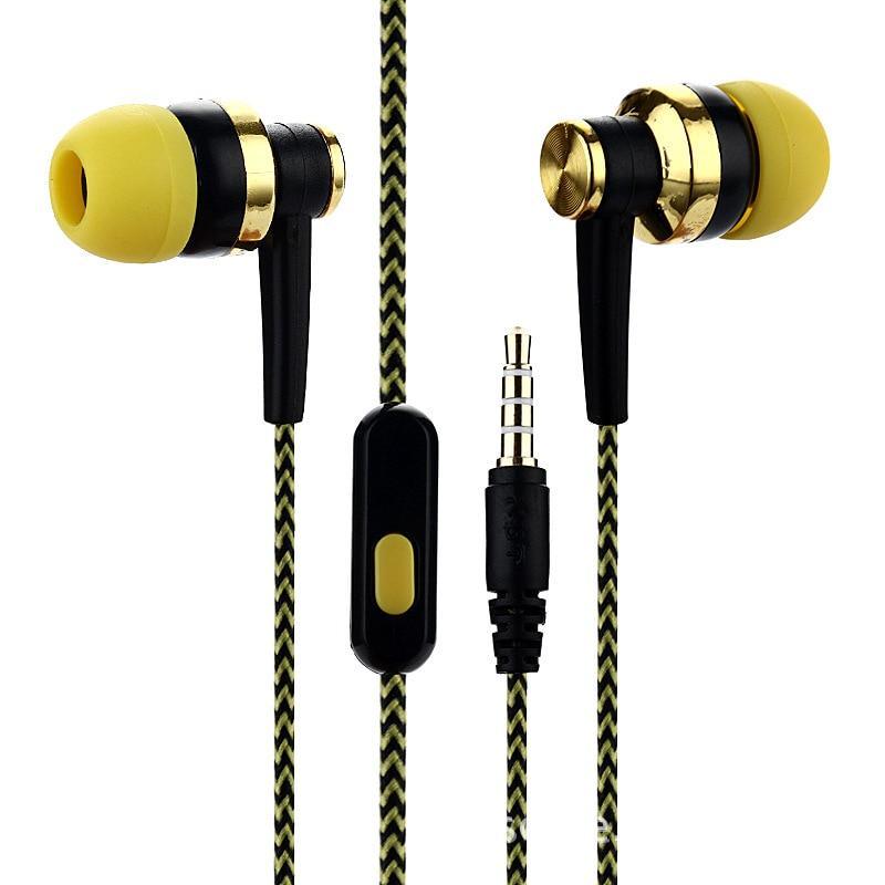STEVVEX In-ear Braided Wiring Cord Universal Music Subwoofer Earphone Wheat Wire Earphone For Smart Phone and Android Mobile Phone