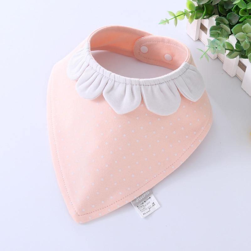 Baby Bibs Waterproof Triangle Cotton Cartoon Child Dribble Bibs Newborn Absorbent Cloth Bib for Kids in Cat Design
