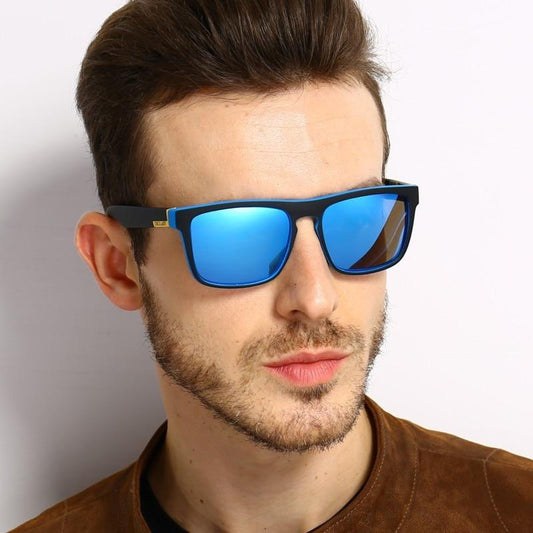 Men Polarized Sunglasses Vintage Anti-UV Driving Driver Black Eyewear Rectangle Shades Men Oculos masculino