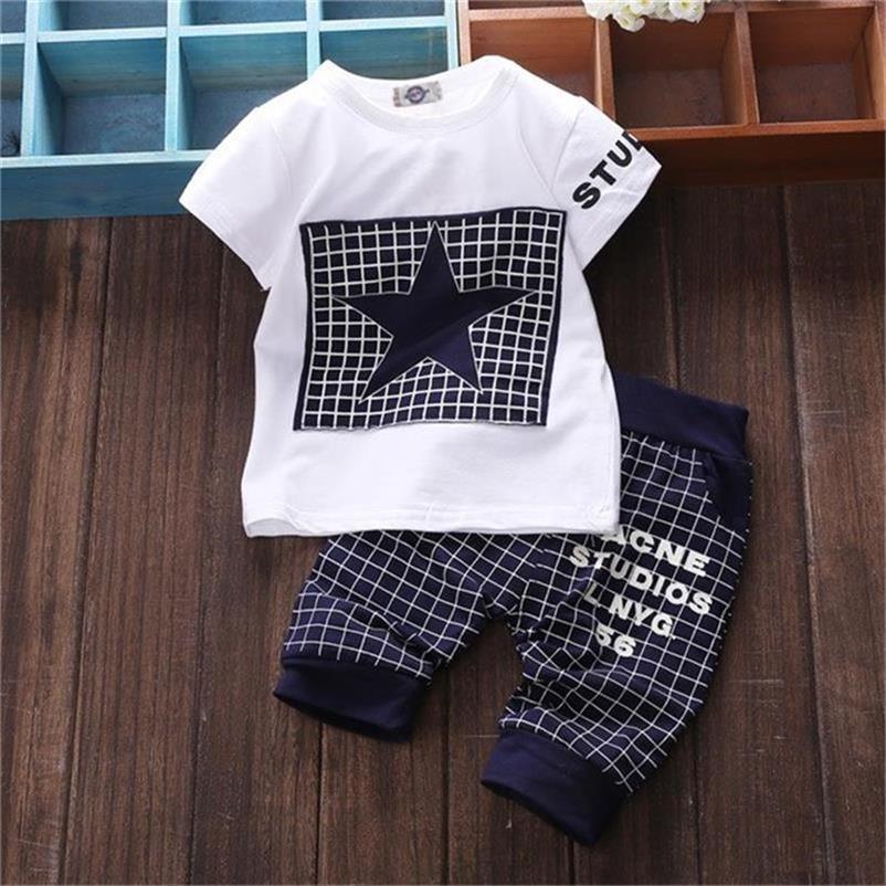 Baby Boy Clothes Winter Kids Clothes Sets T-shirt Pants Suit Star Printed Clothes Newborn For Boys