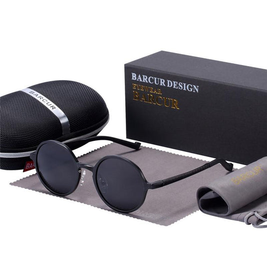 Elegant Polarized Round Sunglasses Luxury Brand for Men Glasses In Retro Vintage Style WIth UV400 Protection
