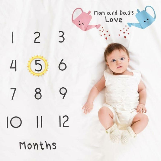 Cartoon Pattern Baby Photo Props Background Blankets Play Mats Backdrop Cloth Calendar Photo Accessories Blanket For Baby
